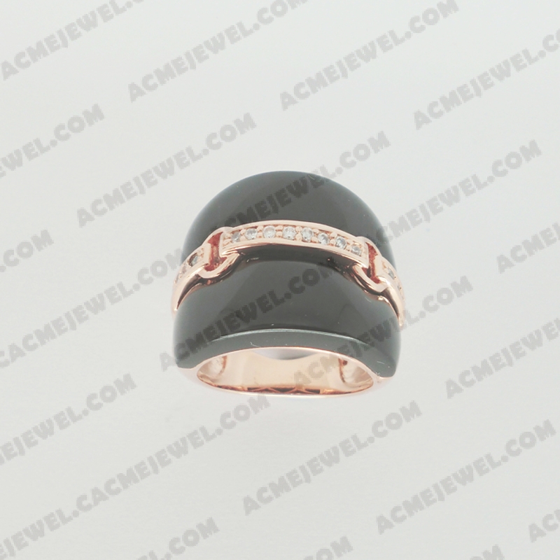 Rings Brass shiny Rose gold plating