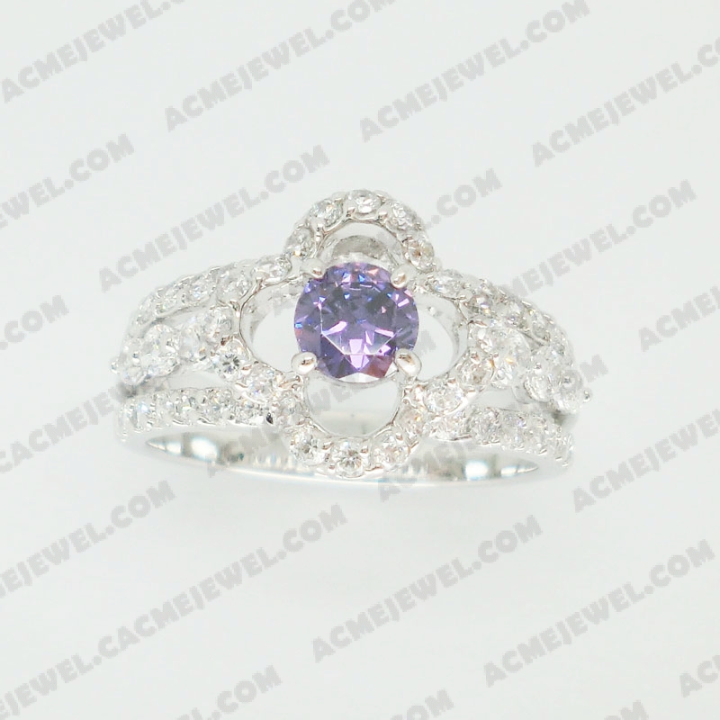 Rings Brass shiny Rhodium plating