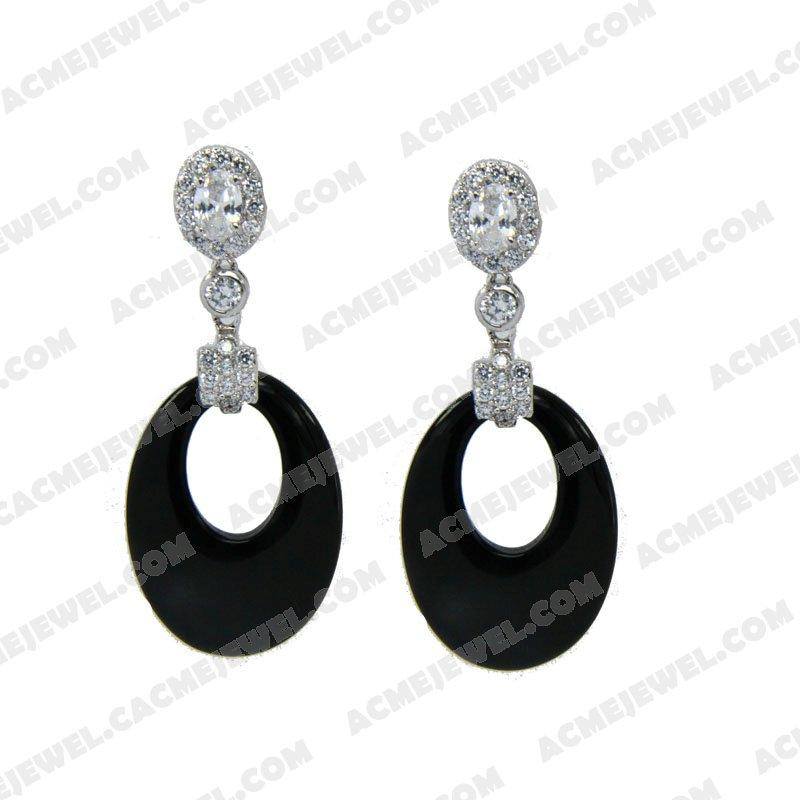 Earrings Silver / Brass  Rhodium plating Earrings Silver / Brass  Rhodium plating