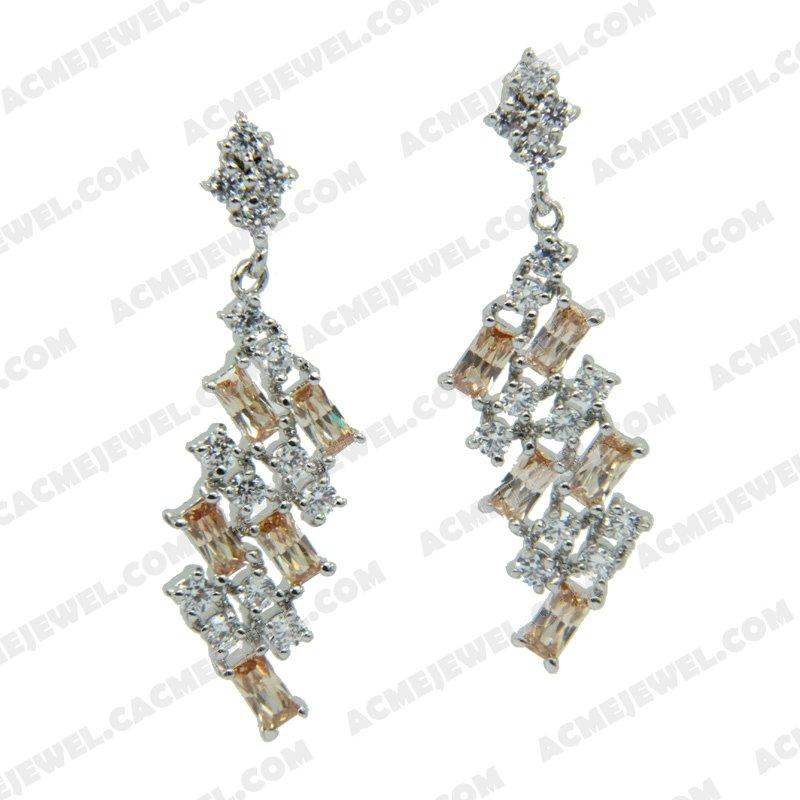 Earrings Silver / Brass  Rhodium plating Earrings Silver / Brass  Rhodium plating