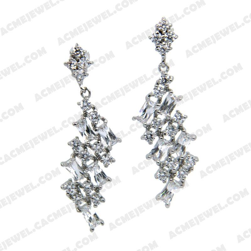 Earrings Silver / Brass  Rhodium plating Earrings Silver / Brass  Rhodium plating