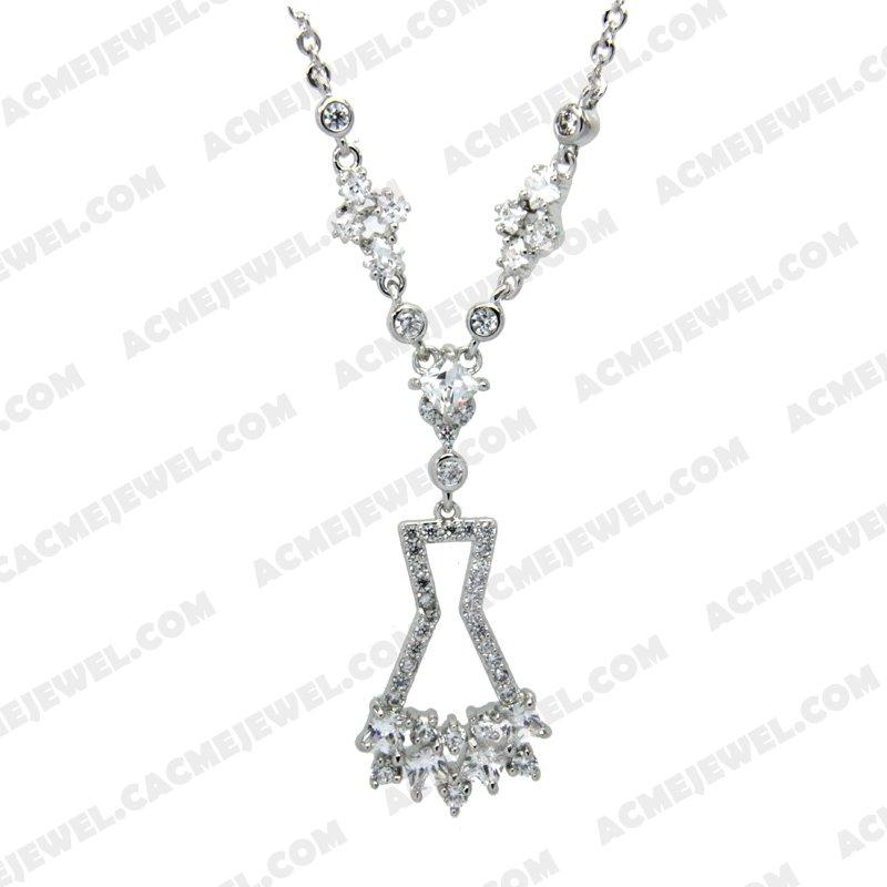 Necklace Silver / Brass  Rhodium plating Necklace Silver / Brass  Rhodium plating