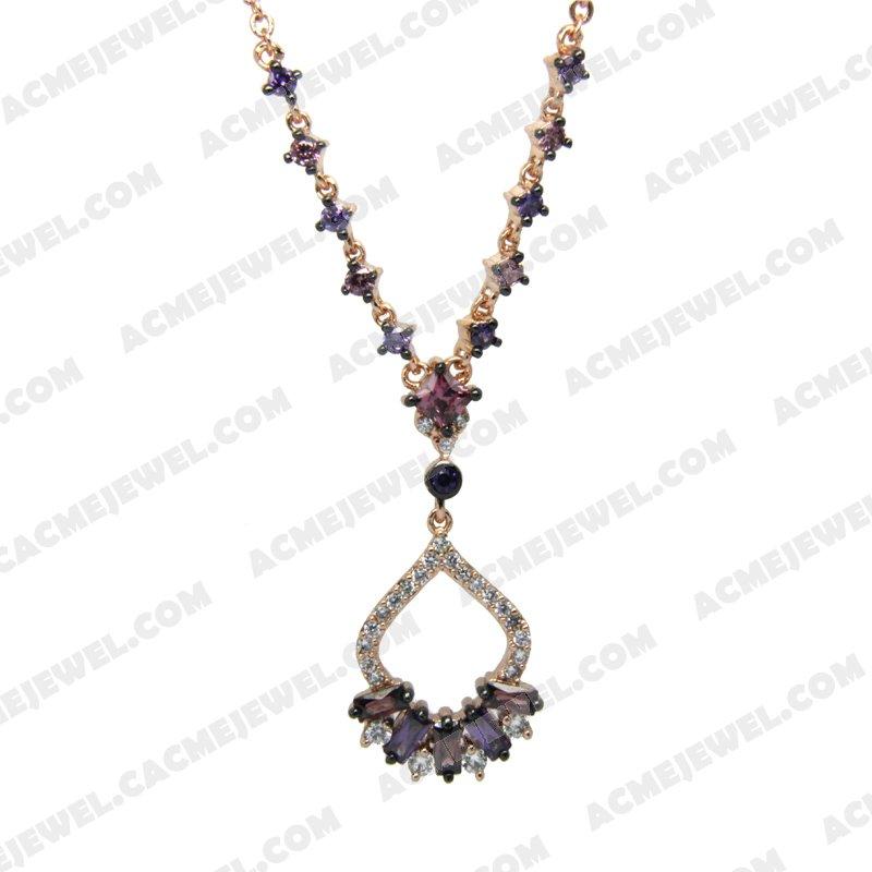 Necklace Silver / Brass  2-tone(rose gold / black rhodium plating) Necklace Silver / Brass  2-tone(rose gold / black rhodium plating)