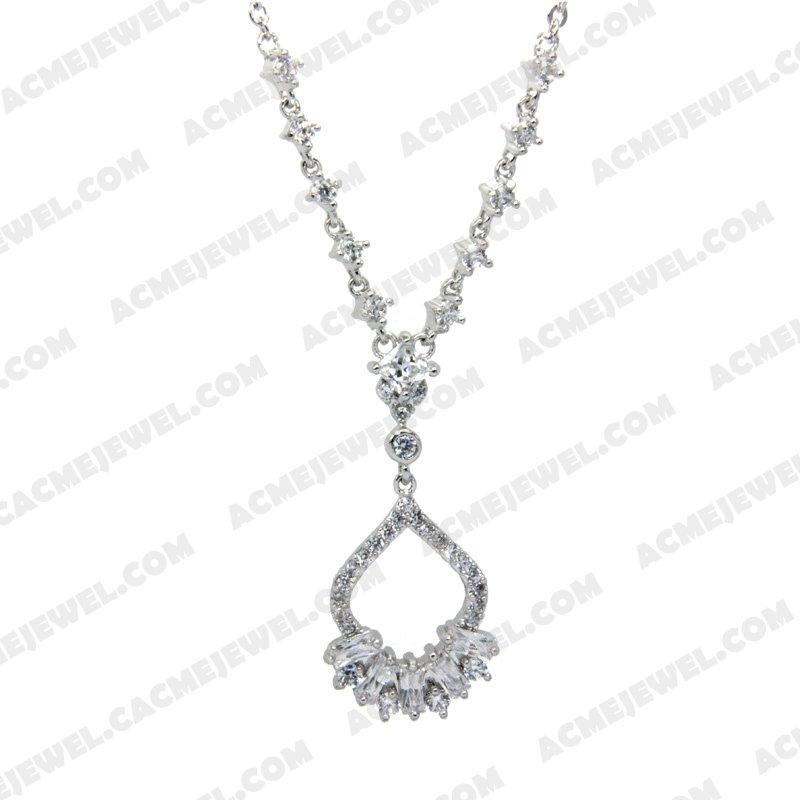 Necklace Silver / Brass  Rhodium plating Necklace Silver / Brass  Rhodium plating