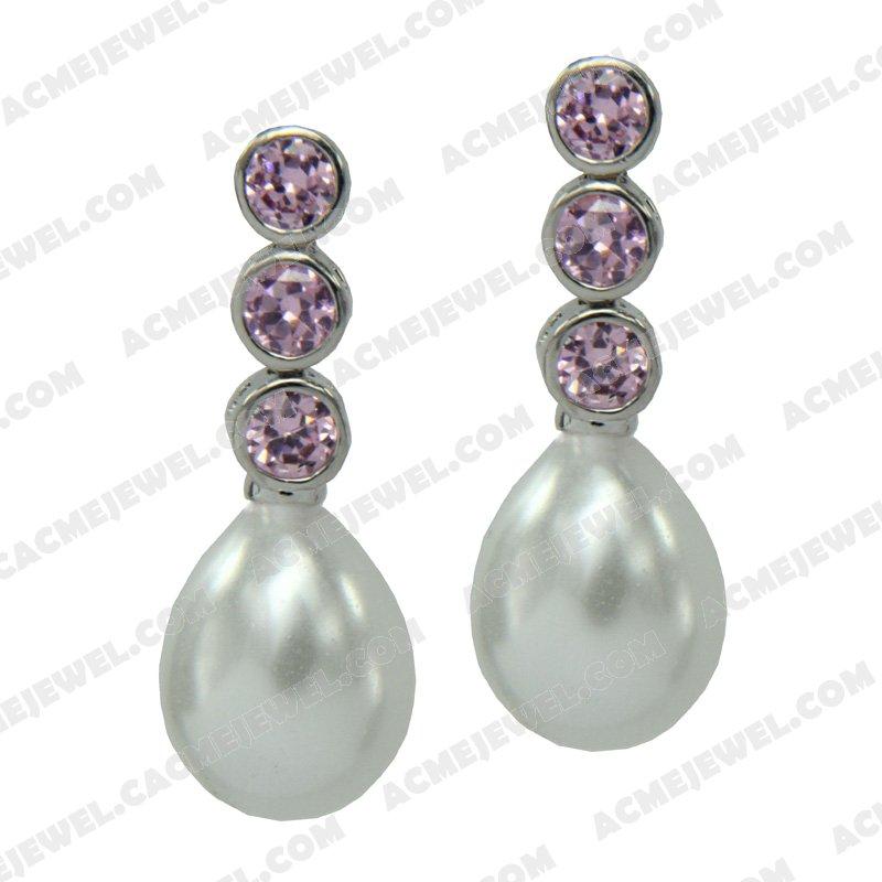 Earrings Silver / Brass  Rhodium plating Earrings Silver / Brass  Rhodium plating
