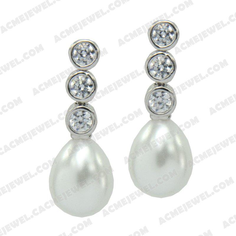 Earrings Silver / Brass  Rhodium plating Earrings Silver / Brass  Rhodium plating