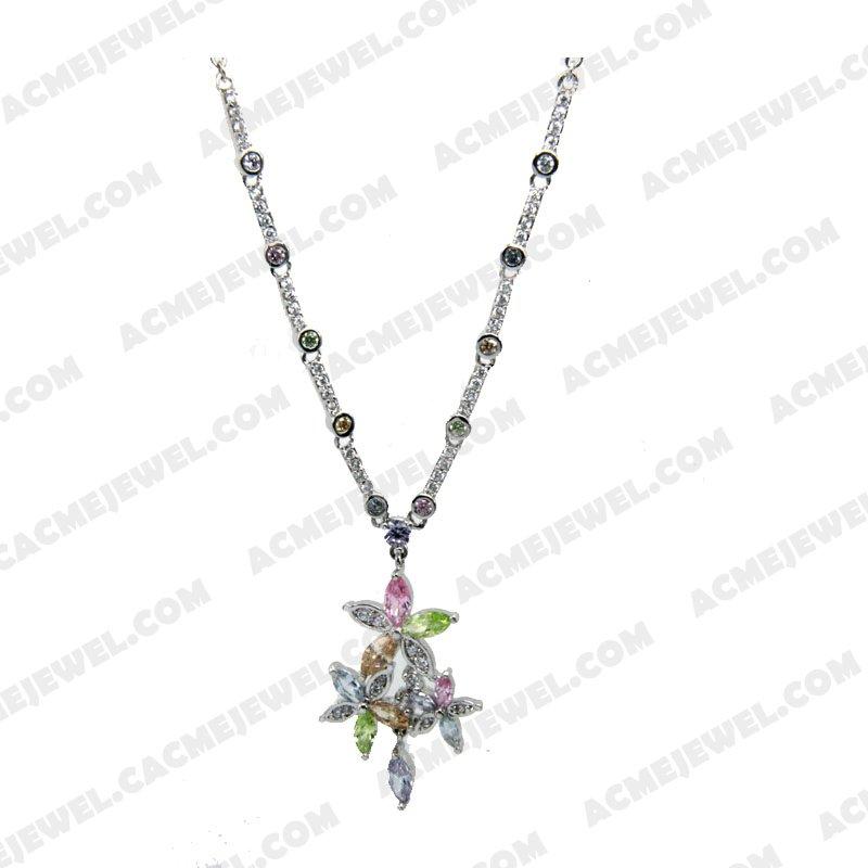 Necklace Silver / Brass  Rhodium plating Necklace Silver / Brass  Rhodium plating