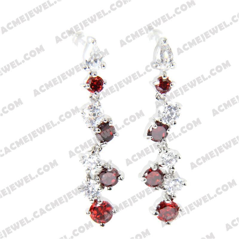 Earrings 925 Sterling Silver  Rhodium 