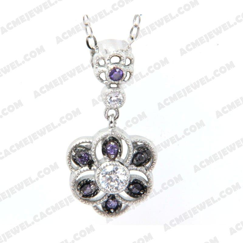 Pendants 925 Sterling Silver 2-tone Rhodium and black rhodium Pendants 925 Sterling Silver 2-tone Rhodium and black rhodium