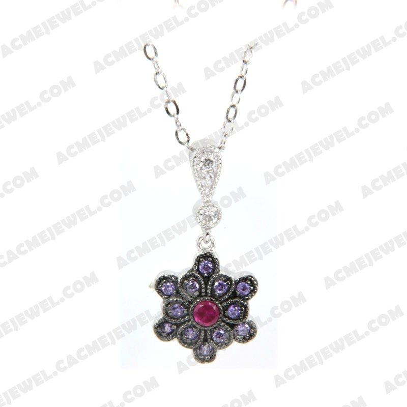 Pendants 925 Sterling Silver 2-tone Rhodium and black rhodium Pendants 925 Sterling Silver 2-tone Rhodium and black rhodium