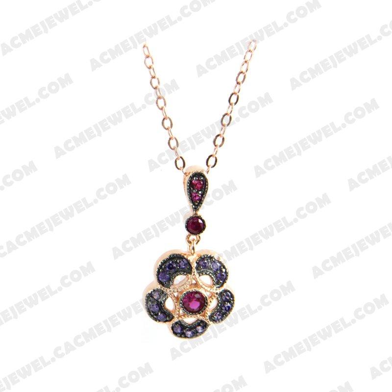 Pendants 925 Sterling Silver 2-tone Rose gold and black rhodium Pendants 925 Sterling Silver 2-tone Rose gold and black rhodium