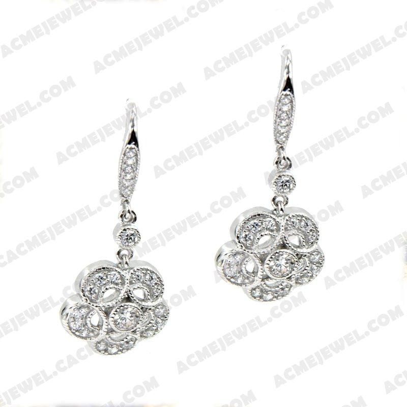 Earrings 925 Sterling Silver  Rhodium  Earrings 925 Sterling Silver  Rhodium