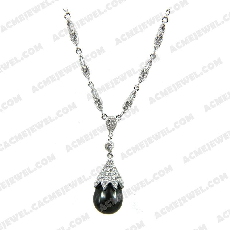 Necklace 925 Sterling Silver  Rhodium 
