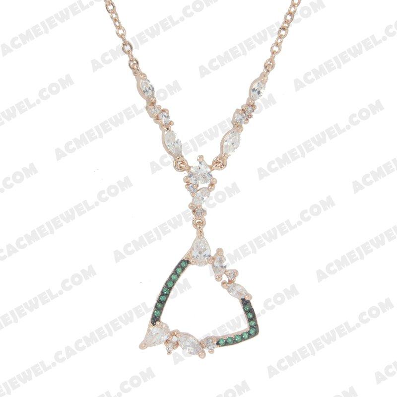 Necklace 925 Sterling Silver 2-tone Rose gold and black rhodium Necklace 925 Sterling Silver 2-tone Rose gold and black rhodium