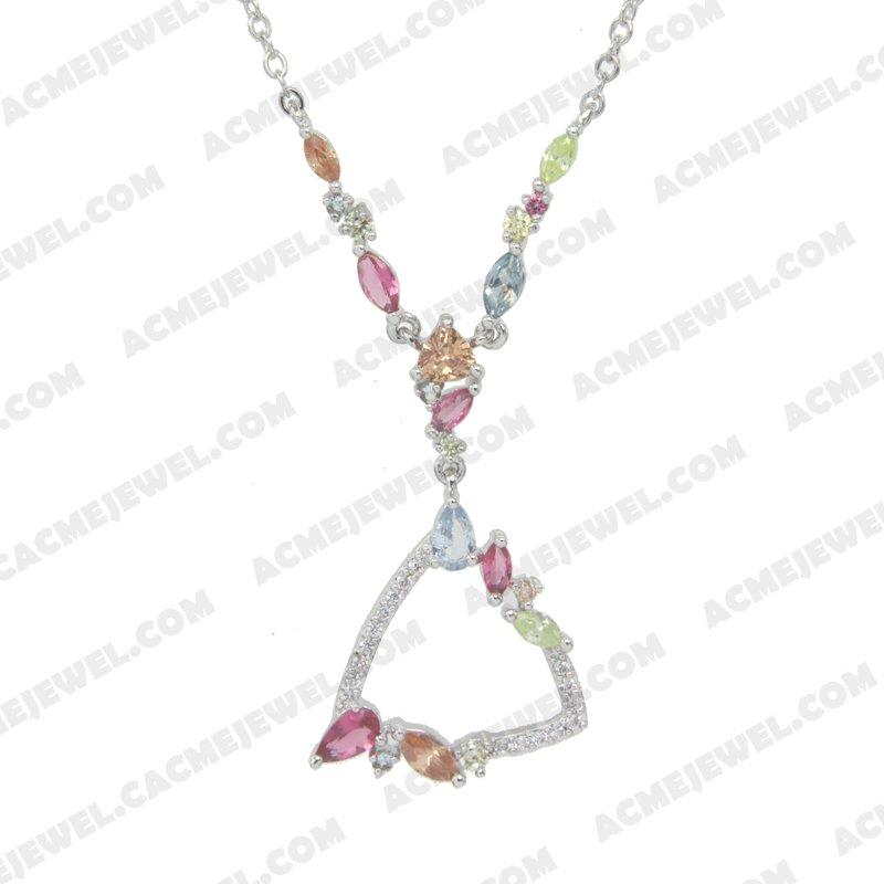 Necklace 925 Sterling Silver  Rhodium  Necklace 925 Sterling Silver  Rhodium