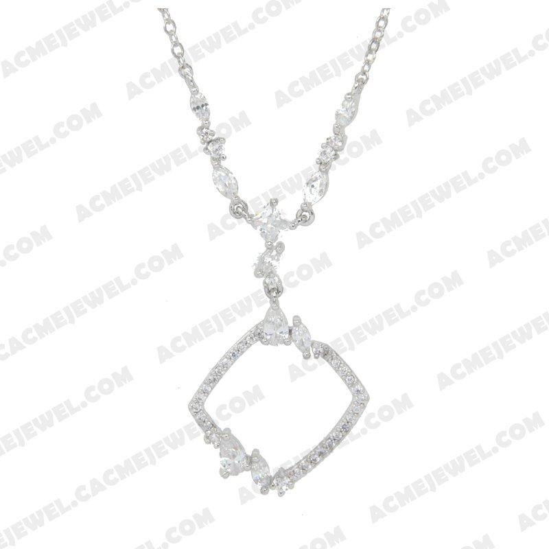 Necklace 925 Sterling Silver  Rhodium  Necklace 925 Sterling Silver  Rhodium