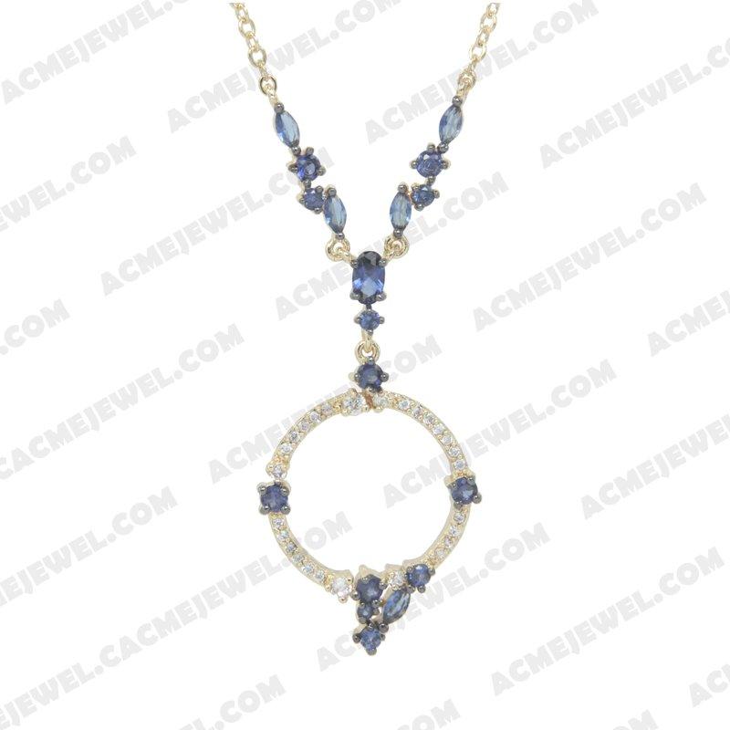 Necklace 925 Sterling Silver 2-tone Gold and black rhodium Necklace 925 Sterling Silver 2-tone Gold and black rhodium