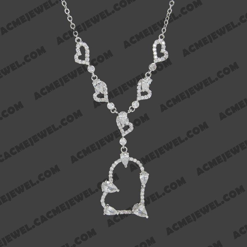 Necklace 925 Sterling Silver  Rhodium  Necklace 925 Sterling Silver  Rhodium