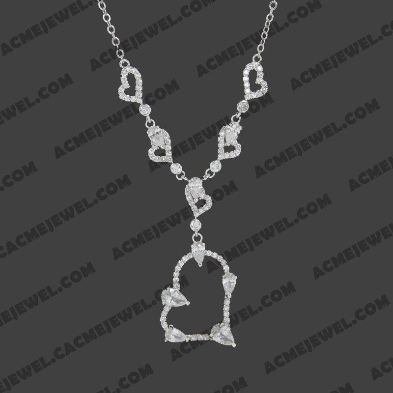 Necklace 925 Sterling Silver  Rhodium 