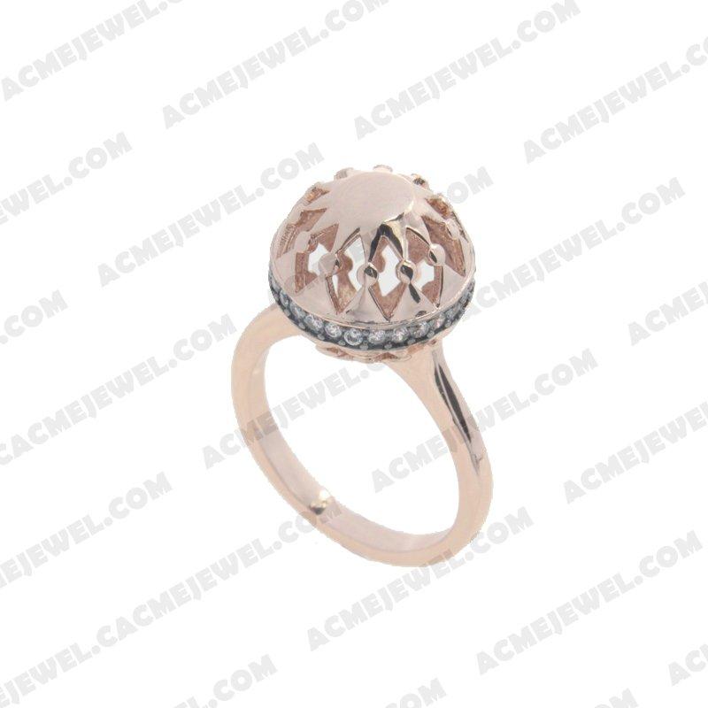 Rings 925 Sterling Silver 2-tone Rose gold and black rhodium Rings 925 Sterling Silver 2-tone Rose gold and black rhodium