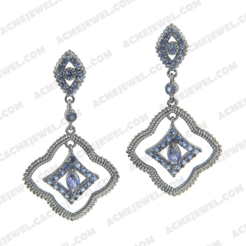 Earrings 925 Sterling Silver  Black rhodium  Earrings 925 Sterling Silver  Black rhodium