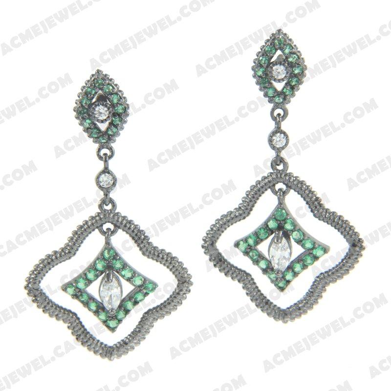 Earrings 925 Sterling Silver  Black rhodium  Earrings 925 Sterling Silver  Black rhodium