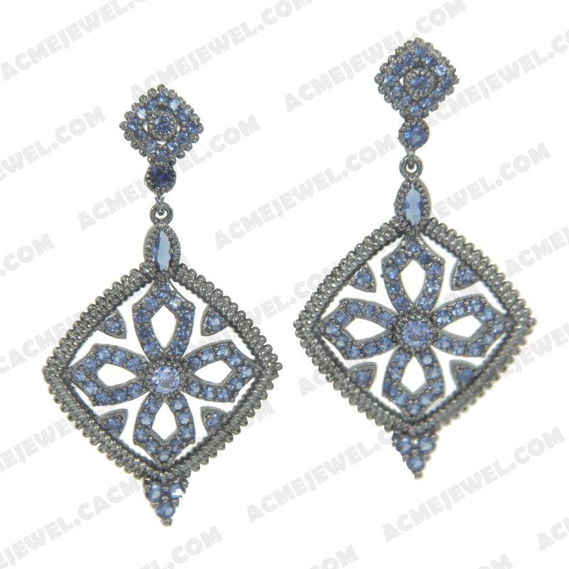 Earrings 925 Sterling Silver  Black rhodium  Earrings 925 Sterling Silver  Black rhodium