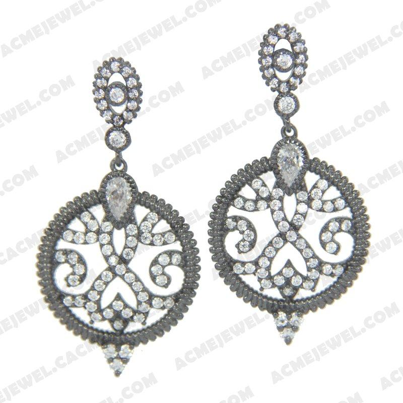 Earrings 925 Sterling Silver  Black rhodium  Earrings 925 Sterling Silver  Black rhodium