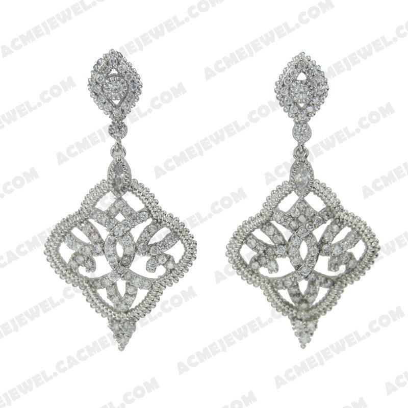 Earrings 925 Sterling Silver  Rhodium  Earrings 925 Sterling Silver  Rhodium