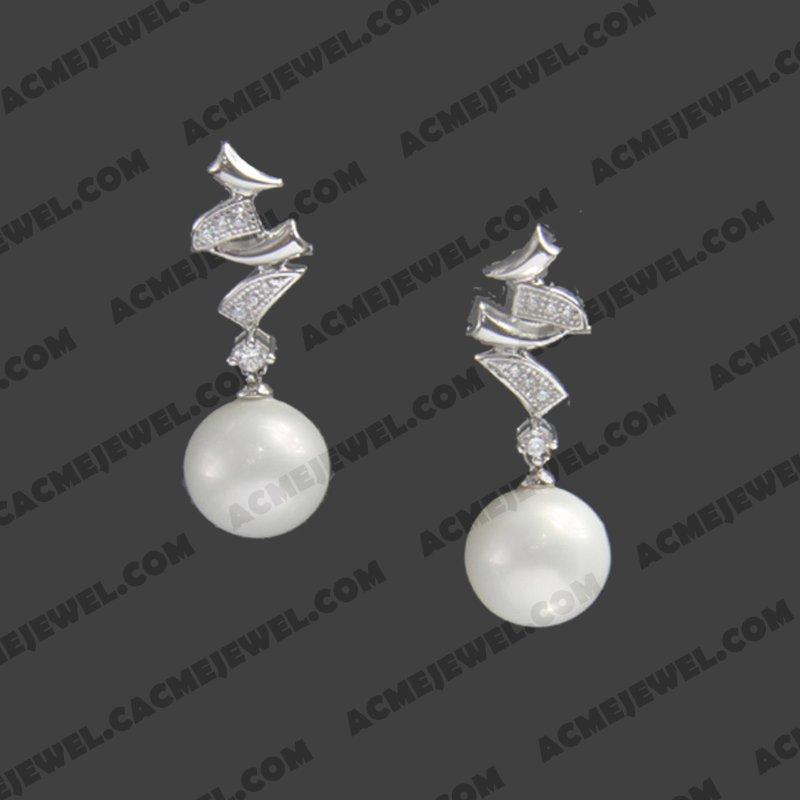 Earrings 925 sterling silver   Rhodium 
