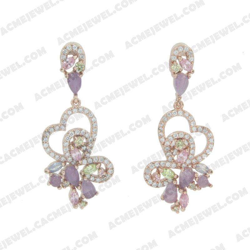 Earrings 925 sterling silver   Rose Gold 