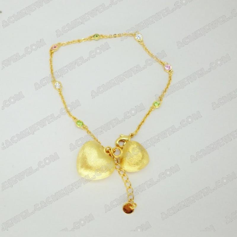 Bracelets & Bangles 925 sterling silver  3-tone Rose gold + rose gold (sand finishing) + rhodium