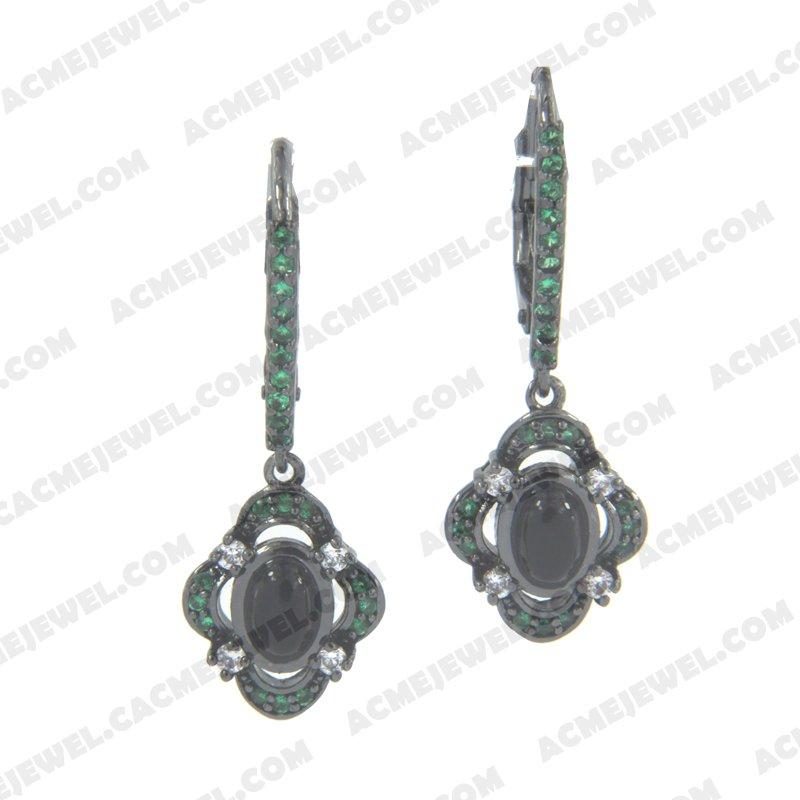 Earrings 925 sterling silver   Black rhodium  Earrings 925 sterling silver   Black rhodium