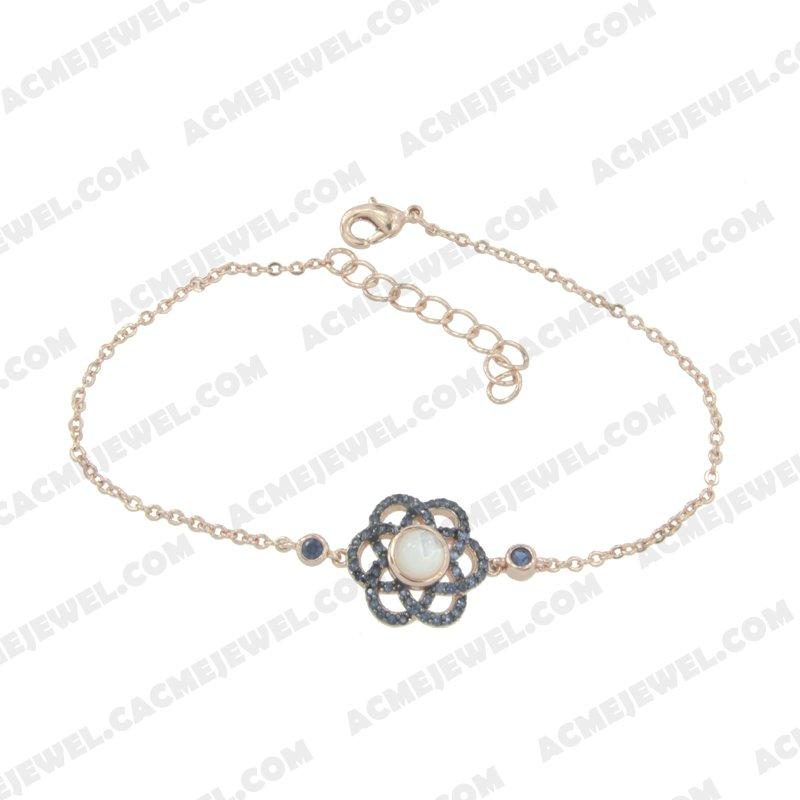 Bracelets & Bangles 925 sterling silver  2-tone Rose gold and black rhodium