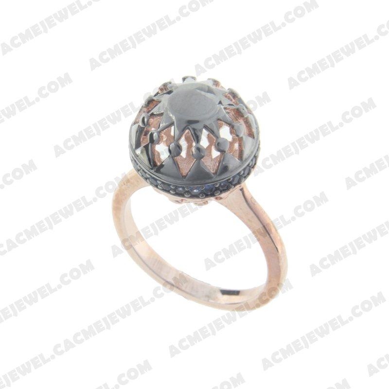 Rings 925 sterling silver  2-tone Rose gold and black rhodium Rings 925 sterling silver  2-tone Rose gold and black rhodium