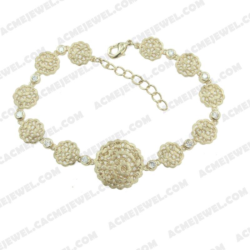 Bracelets & Bangles 925 sterling silver  2-tone Gold and sparkling finish Bracelets & Bangles 925 sterling silver  2-tone Gold and sparkling finish