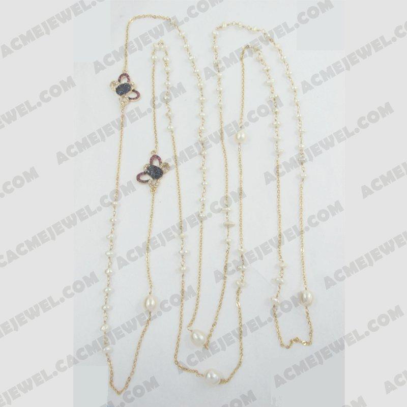 Necklace 925 sterling silver  2-tone Gold and black rhodium Necklace 925 sterling silver  2-tone Gold and black rhodium