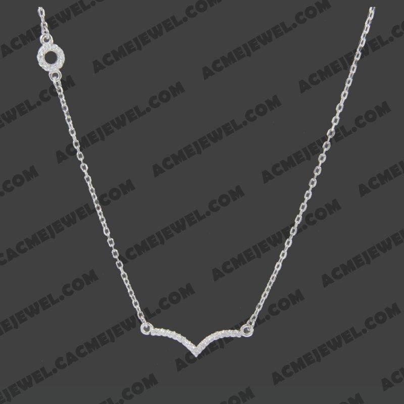 Necklace 925 Sterling Silver  Rhodium 