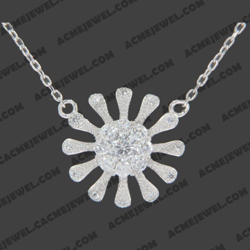 Necklace 925 Sterling Silver  Rhodium  Necklace 925 Sterling Silver  Rhodium