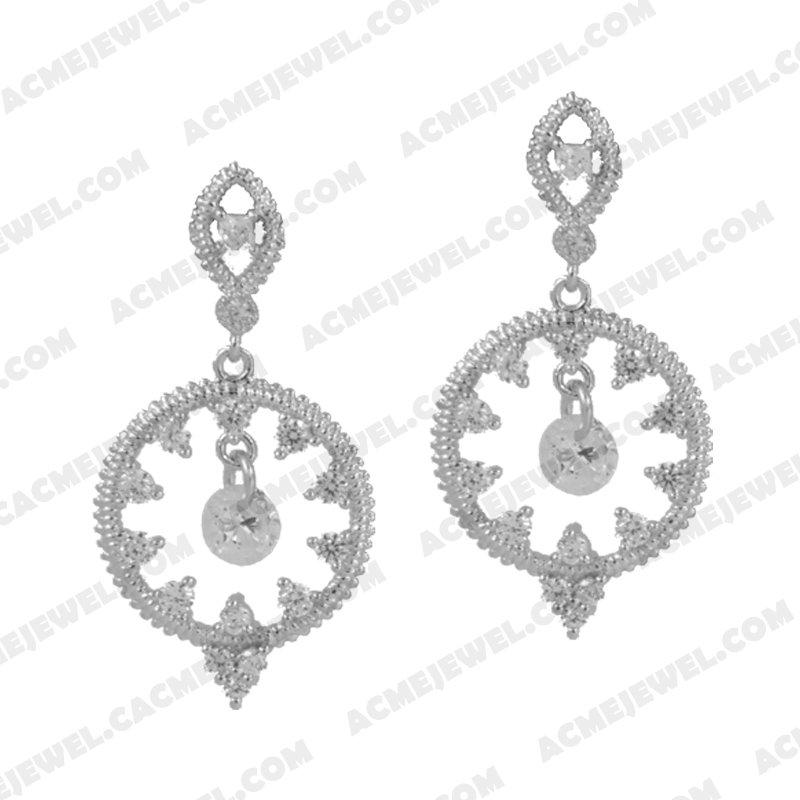 Earrings 925 sterling silver  White Rhodium  Earrings 925 sterling silver  White Rhodium