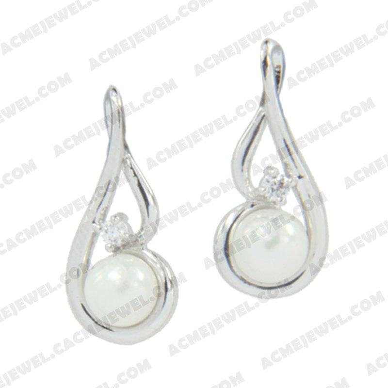 Earrings 925 sterling silver  White Rhodium  Earrings 925 sterling silver  White Rhodium