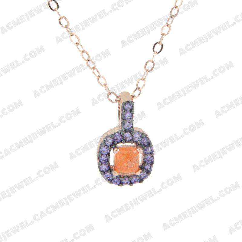 925 Sterling Silver 2-tone Rose gold and black rhodium  925 Sterling Silver 2-tone Rose gold and black rhodium