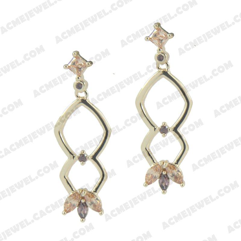 Earrings 925 sterling silver   Gold 