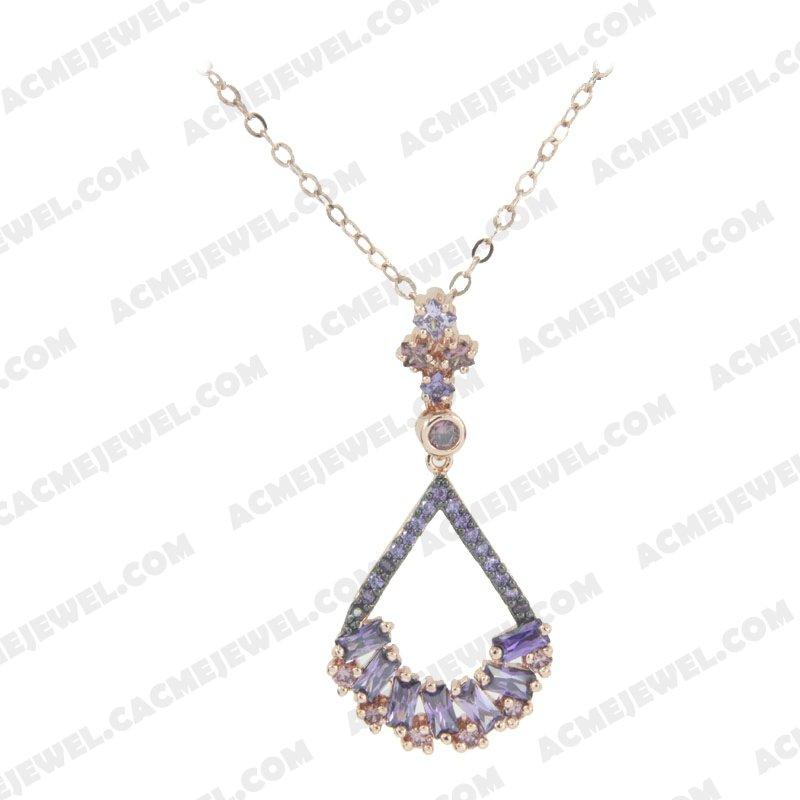 Pendants 925 sterling silver  2-tone Rose gold and black rhodium