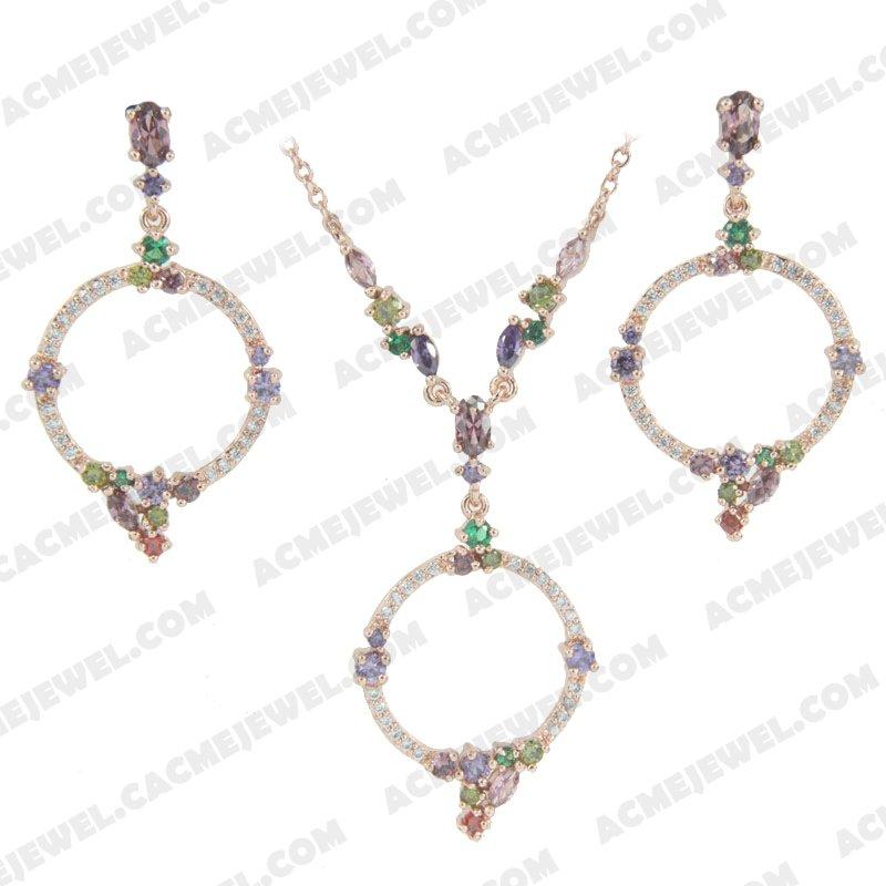 ﻿Jewellery Set 925 sterling silver   Rose gold 