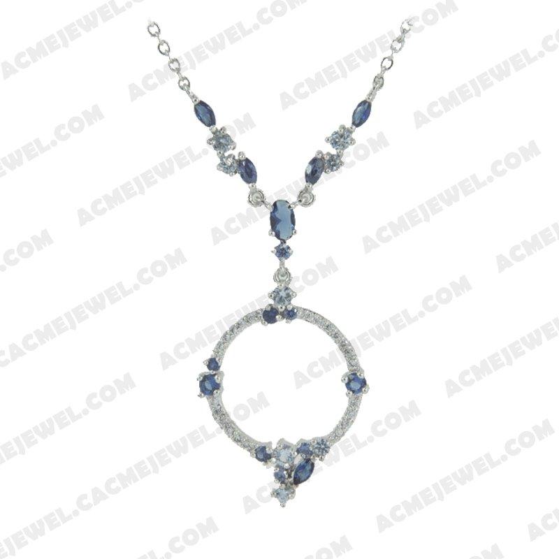 Necklace 925 sterling silver   Rhodium 