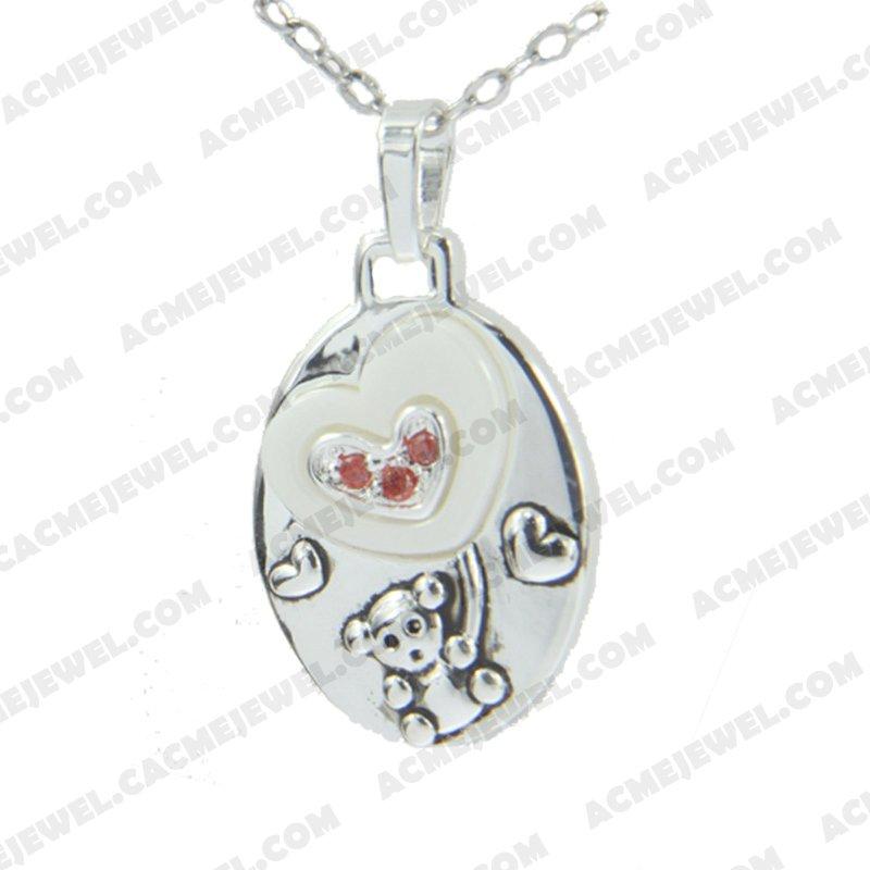 Pendants 925 sterling silver  2-tone Rhodium and black smear