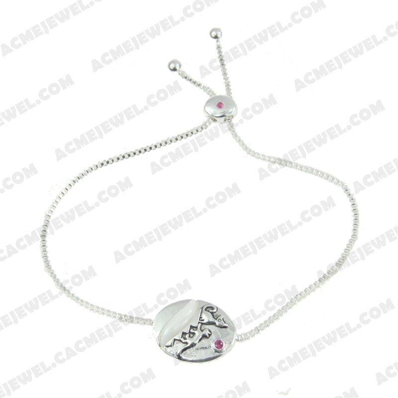 Bracelets & Bangles 925 sterling silver  2-tone Rhodium and black smear