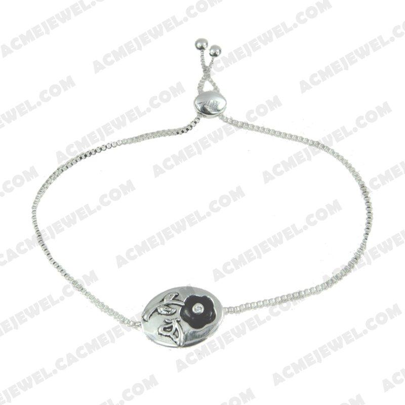 Bracelets & Bangles 925 sterling silver  2-tone Rhodium and black smear